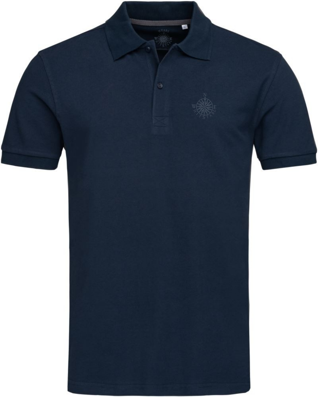 Polo Shirt – NSEW Compass – Navy – wearswhitstable
